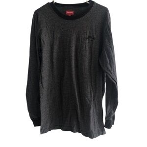 Supreme Black White Striped Long Sleeve T-Shirt Size L